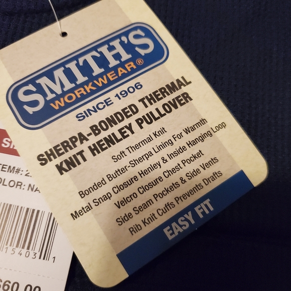 Smith's Workwear Bonded Sherpa Thermal Henley - Picture 2 of 9
